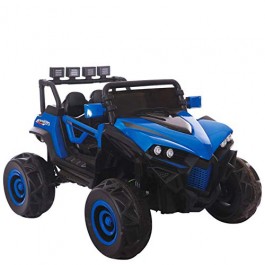 Macchina Elettrica Jeep 12v Due Posti Per Bambini Con Telecomando Fuoristrada Elettrico Suv Colore Blu 2 Posti Per Bimbo Con Radiocomando