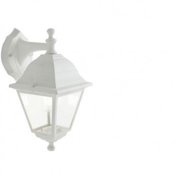 Applique lampada da parete E27 colore bianco da giardino, lampade per esterno Sovil della linea Nano.