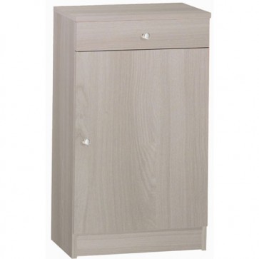 Armadio multiuso con ripiano regolabile. Mobile armadietto 1 anta e un cassetto in legno, ideale anche come scarpiera.