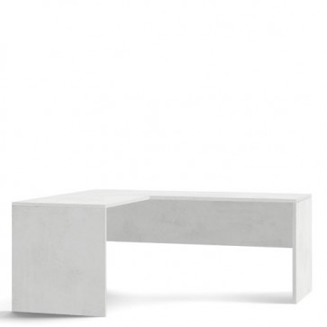 Scrivania angolare sinistro bianco ossido. Scrivanie ufficio in legno porta pc per arredamento camerette, dimensioni 76x160x150 cm.