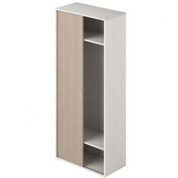 Armadio guardaroba camera da letto due ante in legno scorrevoli. Armadi camerette con doppia anta di colore olmo, misure 212x90x43 cm.