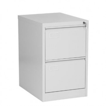 Armadio classificatore schedario ufficio in metallo. Armadietti metallici CR-1230J con 2 cassetti per archivio cartelle, dimensioni 62x46x72 cm.
