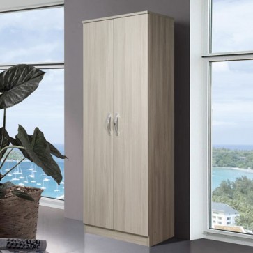 Armadio multiuso scarpiera con 2 ante e 5 ripiani interni. Scarpiere armadietto in legno colore olmo, ideale per tutti i modelli di scarpe e stivali. 