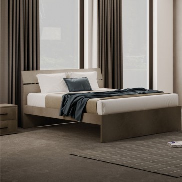 Letto matrimoniale due piazze in legno per camera da letto. Letti matrimoniali argilla 2 posti ideale anche per la cameretta dei bambini, 200x171x98 cm.