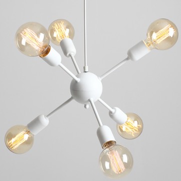 Lampadario moderno da cucina a soffitto Customform, colore bianco.