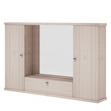 Mobile bagno olmo 2 ante, con specchio e luce. Pensile bagno con anta a ribalta. Dimensioni 93x14x61h cm.