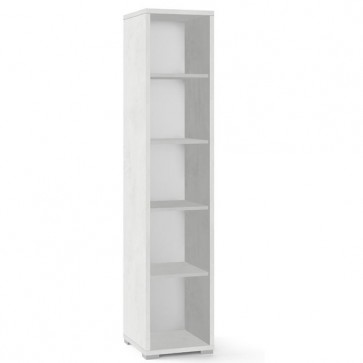 Libreria ufficio con 2 ripiani regolabili. Mobile librerie a giorno bianca con 4 ripiani, misure 182x39x41 cm.