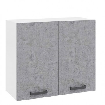 Mobile scolapiatti da muro per cucina componibile con ante cemento 80 cm. Pensile colapiatti per cucine componibili, con vaschetta raccogli gocce. 