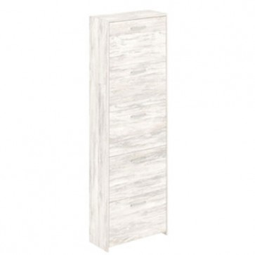 Armadio scarpiera con 5 ripiani a ribalta, alta 165 cm. Scarpiere salvaspazio in legno cinque ante colore bianco, ideali per scarpe e stivali.