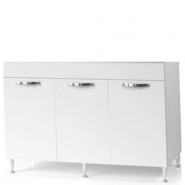 Sottolavello cucina componibile con ante 120 cm bianco frassinato. Mobili sottolavelli per cucine componibili,