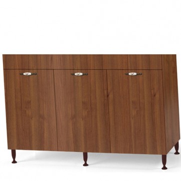 Sottolavello cucina componibile con ante 120 cm noce antico. Mobili sottolavelli per cucine componibili, dimensioni 85x120x50 cm.