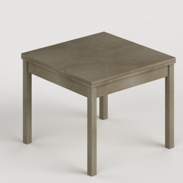 Tavolo da pranzo apribile a libro 180 cm, colore argilla. Tavoli da cucina allungabili con gambe in faggio, arredo interno dimensioni 90x90 cm.