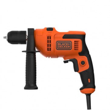 Trapano elettrico a percusione Black Decker 500 Watt con impugnatura regolabile, trapani elettrici professionali ideali per il fai da te e bricolage. 