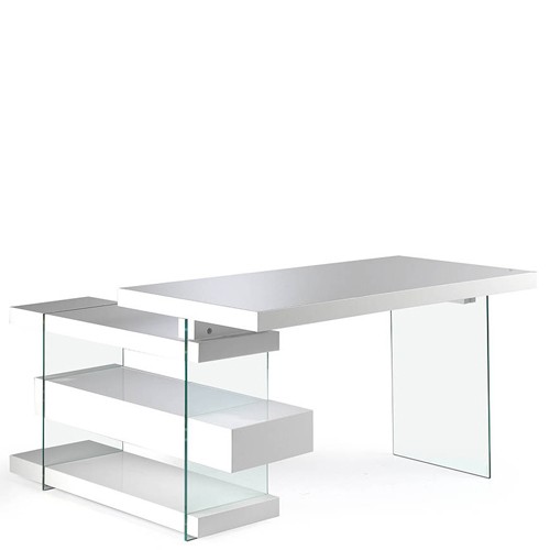 Scrivania Da Ufficio Angel Cerda In Mdf Laccato Bianco Scrivanie