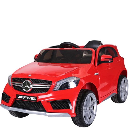 Macchina elettrica per bambini Mercedes Benz GLA rossa con batteria 12V e  telecomando. Fuoristrada elettrico SUV per bambino con radiocomando e  sedile in pelle.