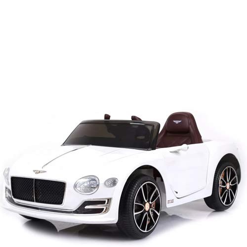 Auto Elettrica Bambini Bentley Con Luci Led Macchina Elettrica Sportiva 12 Volt Colore Bianco Per Bambino