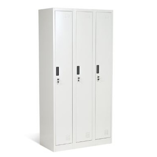 Armadietto Metallico Ufficio Cr 1242j Lux Armadio Sporco Pulito In Metallo 3 Ante Con Serratura Armadietti Spogliatoio Metallici Per I Vestiti Dimensioni 45x90x185 Cm