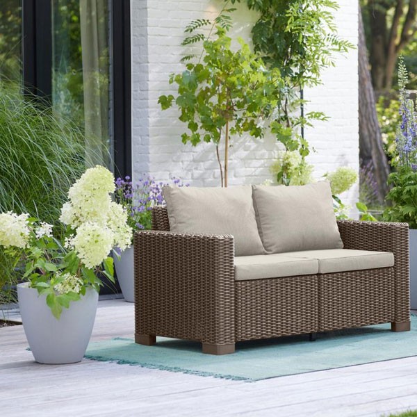 Maison Du Monde Set Divani Da Giardino Posti Rattan Divanetto Da