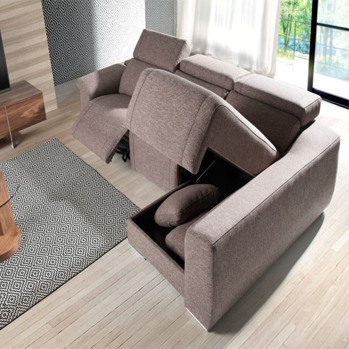 Divano In Tessuto Angel Cerda Con Chaise Longue Divani
