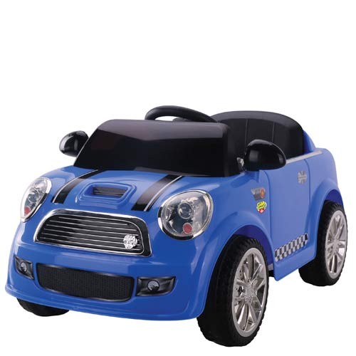 Auto Elettrica Per Bambini Con Batteria12 Volt Macchina Elettrica Mini Cooper Blu Con Telecomando Macchine Elettriche 1 Posto Per Bambino Con Radiocomando