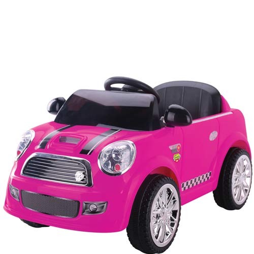 Auto Elettrica Per Bambini Con Batteria12 Volt Macchina Elettrica Mini Cooper Rosa Con Telecomando Macchine Elettriche 1 Posto Per Bambino Con Radiocomando