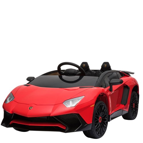 Macchina Elettrica Per Bambini Lamborghini Aventador Con Batteria 12 Volt Telecomando E Due Poggiatesta Auto Elettrica Sportiva Per Bambino Rossa Con Radiocomando
