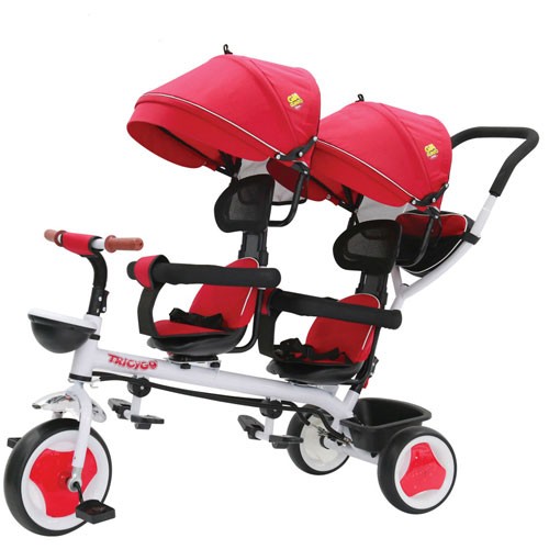 Triciclo Bambini 2-6 Anni Con Asta Spinta | Ruota Libera, Cestino E Cintura Di Sicurezza | Portata 25kg - Foto 12