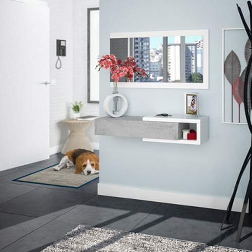 Mobile Ingresso Fores Con Specchio Mobili Entrata Design Moderno Con Cassetto E Specchi Dimensioni 19x95x26 Cm