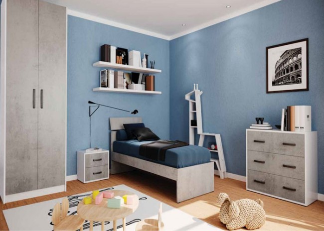Letto in legno una piazza per cameretta bambini, letti ...