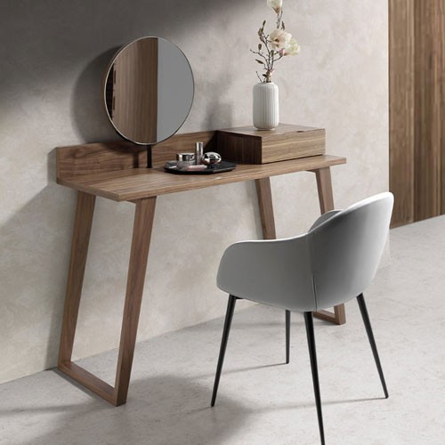 Credenza Angel Cerdà in legno di noce con specchio girevole