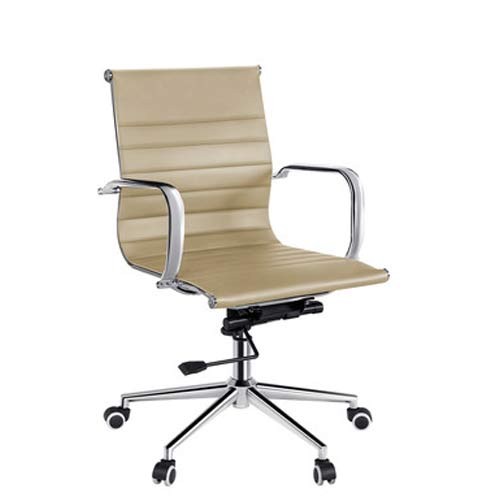 Poltrona direzionale ufficio beige, rivestita in Sedie