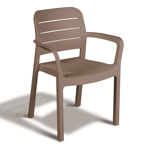 Poltrona da giardino in resina antiurto effetto polirattan