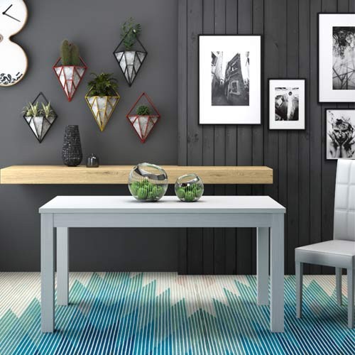 Tavolo Da Pranzo Bianco Allungabile Di 80 Cm Tavoli Da Cucina