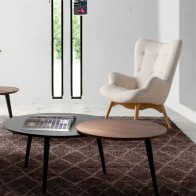 Poltrona in tessuto beige