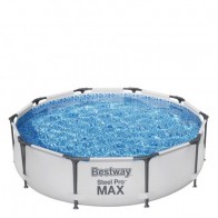 Piscina bambini Bestway Steel Pro Max 366x76 cm di altezza, piscine giardino fuoriterra rigide con pompa filtrante inclusa.