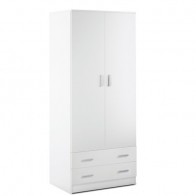 Armadio bianco con cassetti