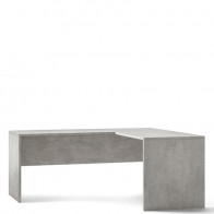 Scrivania angolare cemento larga 180 cm. Scrivanie ufficio Sarmog in legno porta pc per arredamento camerette, dimensioni 76x180x69 cm.