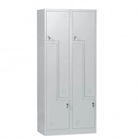 Armadietto metallico ufficio CR-1280L, armadio sovrapposto sporco pulito in metallo 4 ante posti con serratura