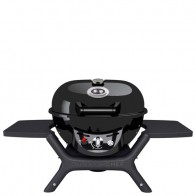 Barbecue a gas Outdoorchef con bruciatore smaltato porcellanato. BBQ Minichef 420G con imbuto girevole Easy Flip, termometro e accensione piezoelettrica.