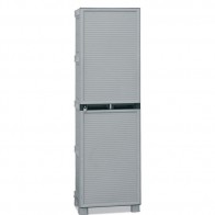 Armadietto in polipropilene sporco pulito un posto, armadio 1 anta lucchettabile. Armadietti spogliatoio Haccp sicurezza per i vestiti, dimensioni 50x39x172h cm.