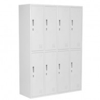 Armadietto metallico ufficio, armadio spogliatoio in metallo per abiti da lavoro con serratura. Armadi casellari Haccp con 8 armadietti sporco pulito per vestiti.