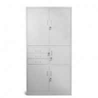 Armadietto metallico portadocumenti ufficio con chiave e serratura. Armadietti metallici con cassetti e cassaforte, ideale in qualsiasi studio professionale