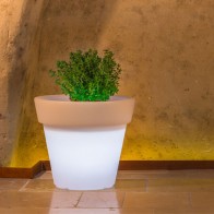 Vaso luminoso bianco Gemma