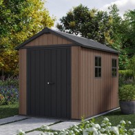 Casetta Keter da giardino con pannelli evotech e finestre laterali. Casette con rifinura effetto legno naturale, robusta e ideale per riporre qualsiasi attrezzo da giardino