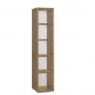 Libreria ufficio con 2 ripiani regolabili. Mobile librerie a giorno noce stelvio con 4 ripiani, misure 182x39x41 cm.
