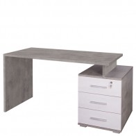 Scrivania double cemento