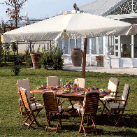 Ombrellone da giardino decentrato con struttura in legno. Ombrelloni da terrazzo 3x4, ideali anche per il balcone e tavoli esterni.