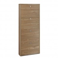 Scarpiera noce 4 ante