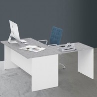 Scrivania angolare cemento 80