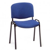 Sedia interlocutoria ufficio in tessuto blu, sedie per scrivania, sala riunioni o d'attesa.